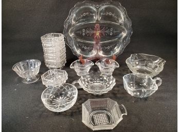Beautiful Vintage & Antique Crystal & Glass Serving & Candy Dishes