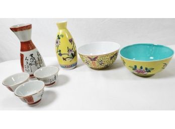 Mixed Assortment Of Chinese And Japanese Porcelain Serving Pieces