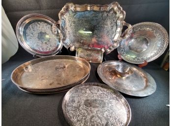 Vintage Silver Plate Serving Assortment - Reed Barton, Wm Rogers & More