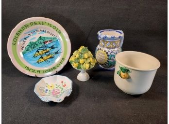 Vintage Grouping Of Ceramics From Italy & Portugal