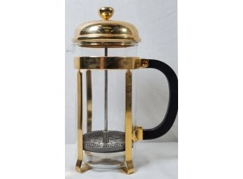 La Cafetire 8 Cup Brass And Glass French Press Coffee Maker Made In The United Kingdom