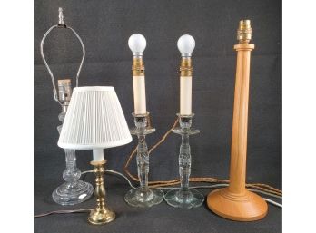 Vintage Table Lamp Lighting Assortment - Wiring Is US & UK 110 - See Description