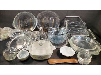 Huge Vintage Pyrex, Fire King, Corning & More - Pie Plates, Weights, Baking Dishes, Holders