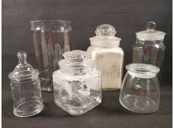 Vintage Clear Glass Canisters