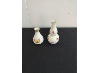 2 Small Signed Vase