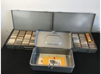 Metal Box Lot With Slides