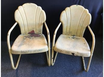 Vintage Metal Out Door Chairs