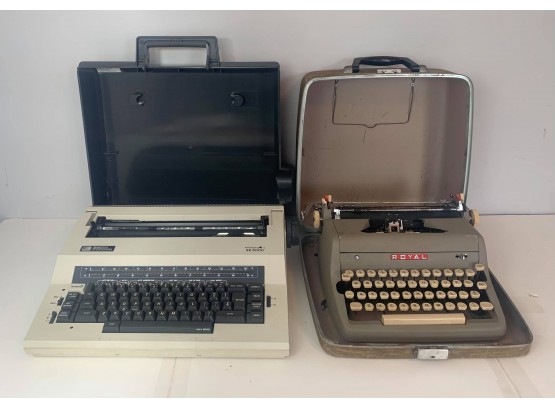 Lot Of 2 Typewriters - Smith Corona ,Royal