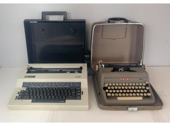 Lot Of 2 Typewriters - Smith Corona ,Royal