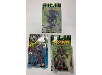 Spawn Action Figures New Sealed Lot Of 3 1996-98