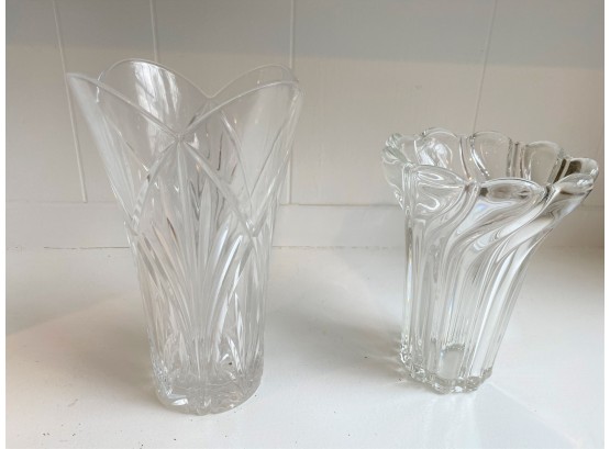 Pair Of Glass Vases