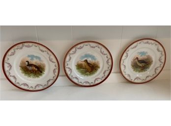 Bavaria Austria Set Of Three Cabinet Porcelain Plates