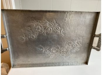Vintage  Ever Last Metal Aluminum Tray With Handles