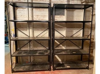 Black Metal Basement Storage Shelving (2)