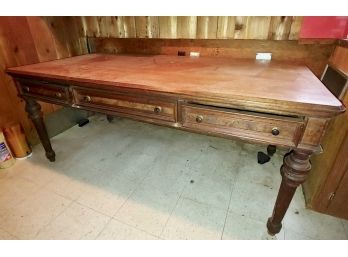 Victorian Library Table With Drawers