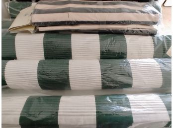 New In Packaging Green & White Striped Lot