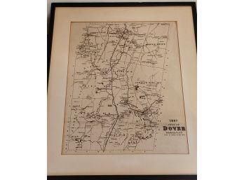 1867 Town Of Dover, NY Framed Map