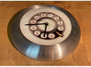 FoxCLox Aluminum Telephone Themed Clock