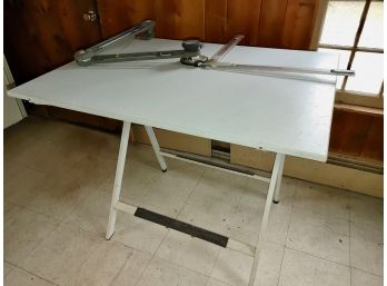 Drafting Table With Vemco Ruler Straight Edge