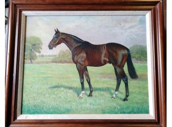 Oil On Canvas, Thoroughbred Signed Archer