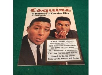 Vintage Esquire Magazine For Men. August 1966. Cassius Clay, Muhammad Ali, Andy Warhol, Nico. Volkswagen.