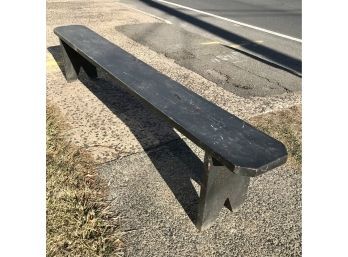Large, Long Painted Wooden Bench