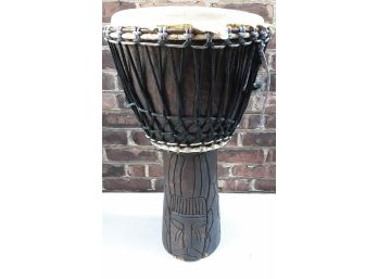 Vintage African Drum About 28 In Tall
