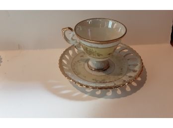 Vintage Porcelain Tea Cup And Saucer