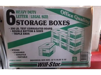 6 Storage Boxes