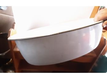 Very Large Vintage Enamel Tub