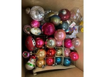 Group Of Vintage And Contemporary Christmas Balls
