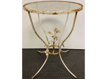 Metal And Glass Garden Table