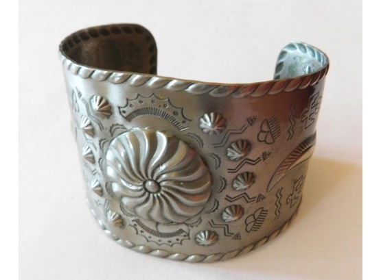 Wide Cuff With Aztec Designs