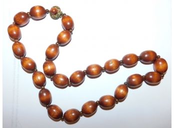 Big Wood Beads Necklace