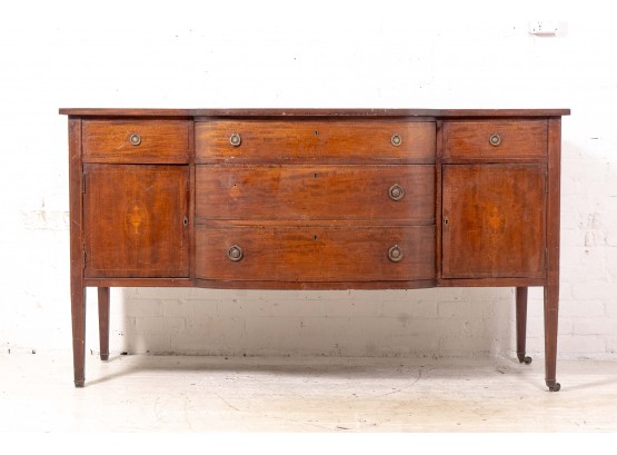 Antique Neoclassical Sideboard With Inlay Detail
