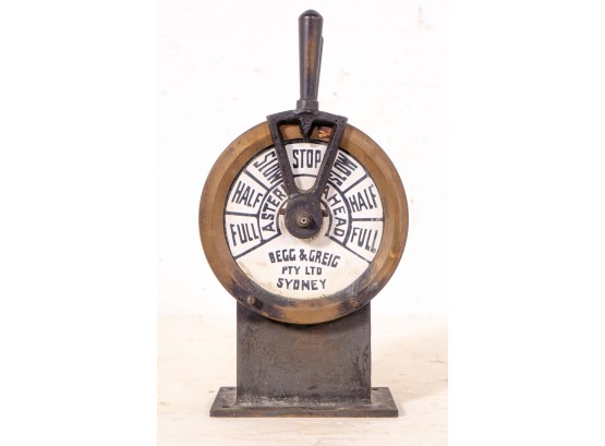 Early 20th Century Begg & Greig Ship's Telegraph