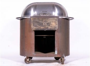Vintage Copper & Aluminum Hot Food Cart