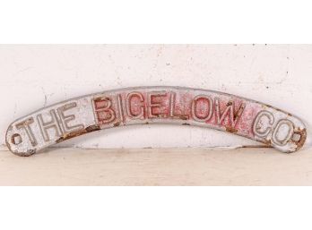 Arched Metal Sign 'The Bigelow Co.'