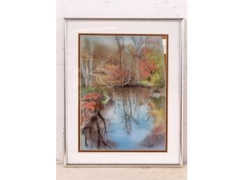 Eleanor Wimmerstedt Smith 'Brook' Framed Oil Pastel