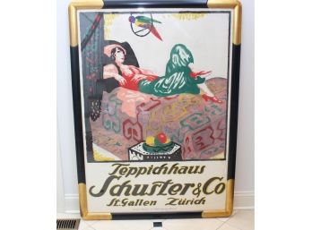 Framed Vintage Emil Cardinaux 1916 ST. Gallen Zurich Poster
