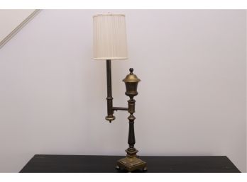 Antique Victorian Bronze Argand Lamp Original Metal Imprint 'BRIGHT & Co. (LATE) ARGAND & Co. BRUTON ST.'