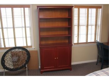 Large Cherry Colored Bookcase