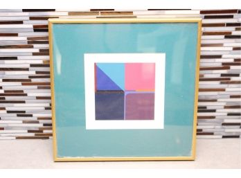 Framed And Signed Jeanne Barant 'Four Patch' 95 Of 175