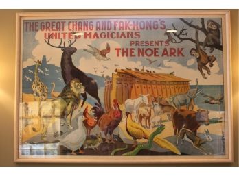 THE GREAT CHANG AND FAK-HONG'S UNITED MAGICIANS PRESENT THE NOE ARK, POSTER, MADE IN SPAIN, CIRCA 1910