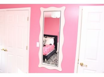 Tall Grooved Wall Mirror