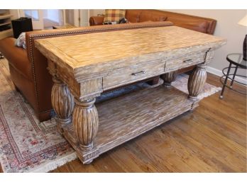 Beautiful Rustic Custom Troy Wesnidge Solid Wood Sofa Table