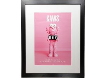 Kaws X - NGV BFF Pink Exhibition Poster - Offset Litho