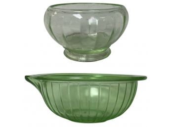 Pair Of Depression-Era Glass Bowls