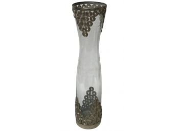 Glass And Metal Vase