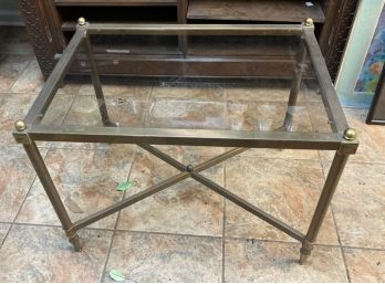 Metal And Glass Tabletop End Table